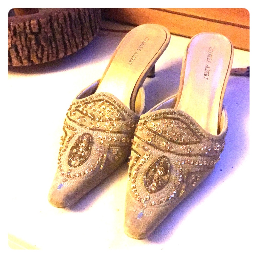 Brown Sequence Low Heels